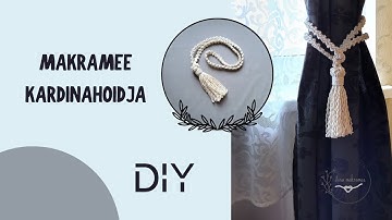 Makramee kardinahoidja/ DIY EASY CURTAIN TIEBACKS/ Curtain Tie Back with tassel.