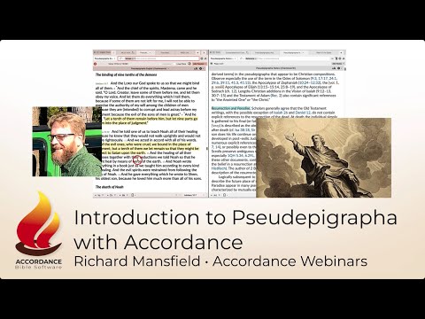 Introduction to Old Testament Pseudepigrapha with Accordance (Webinar/Richard Mansfield)