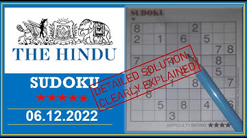 How to Solve 5 Star Hindu  Sudoku Dec 06,  2022 -  Step By Step Solution