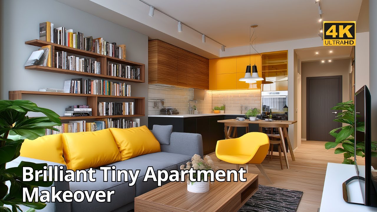 Brilliant Tiny Apartment Makeover: Modern Minimalist Design Ideas - YouTube