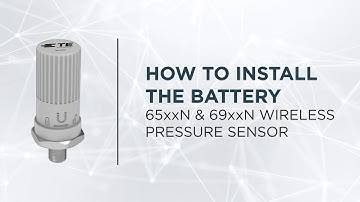 Wireless Pressure Sensor Battery Installation Guide