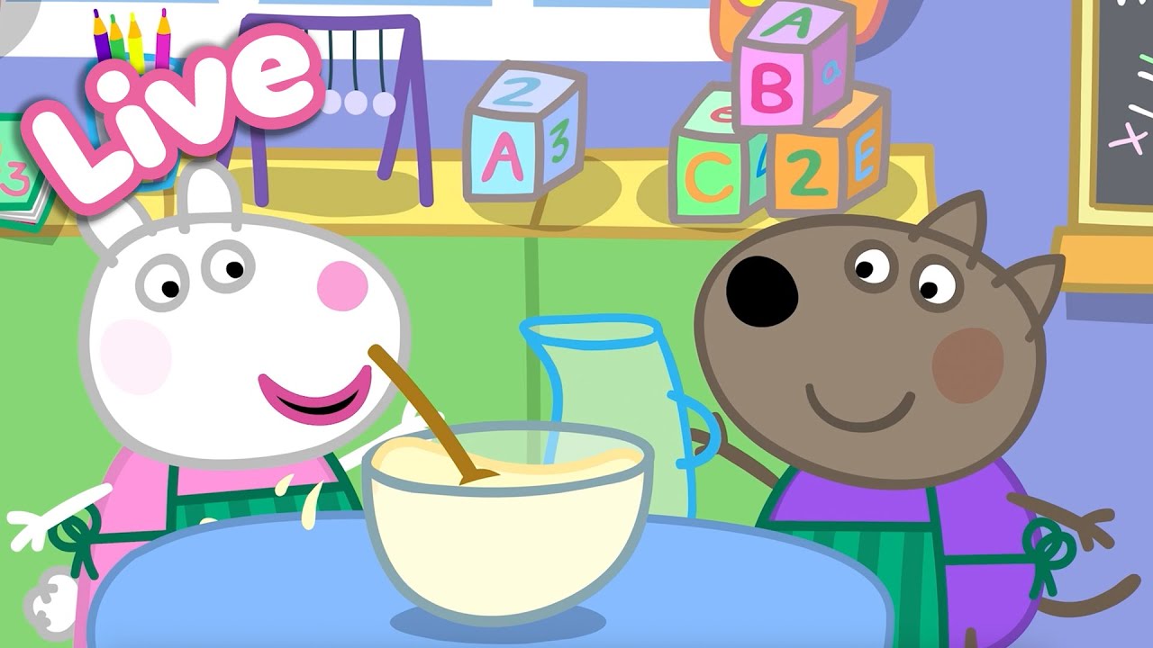 🍎 Peppa Pig Best Bites LIVE! 🐷 Peppa’s Food & Cooking Moments |  Tales Full Episodes 24/7