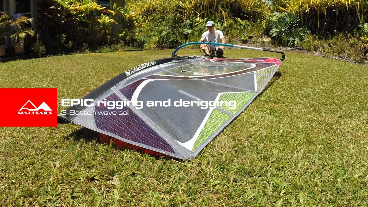 MauiSails Epic - 3-batten wave sail - rigging guide