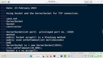 ServerSocket and Socket classes