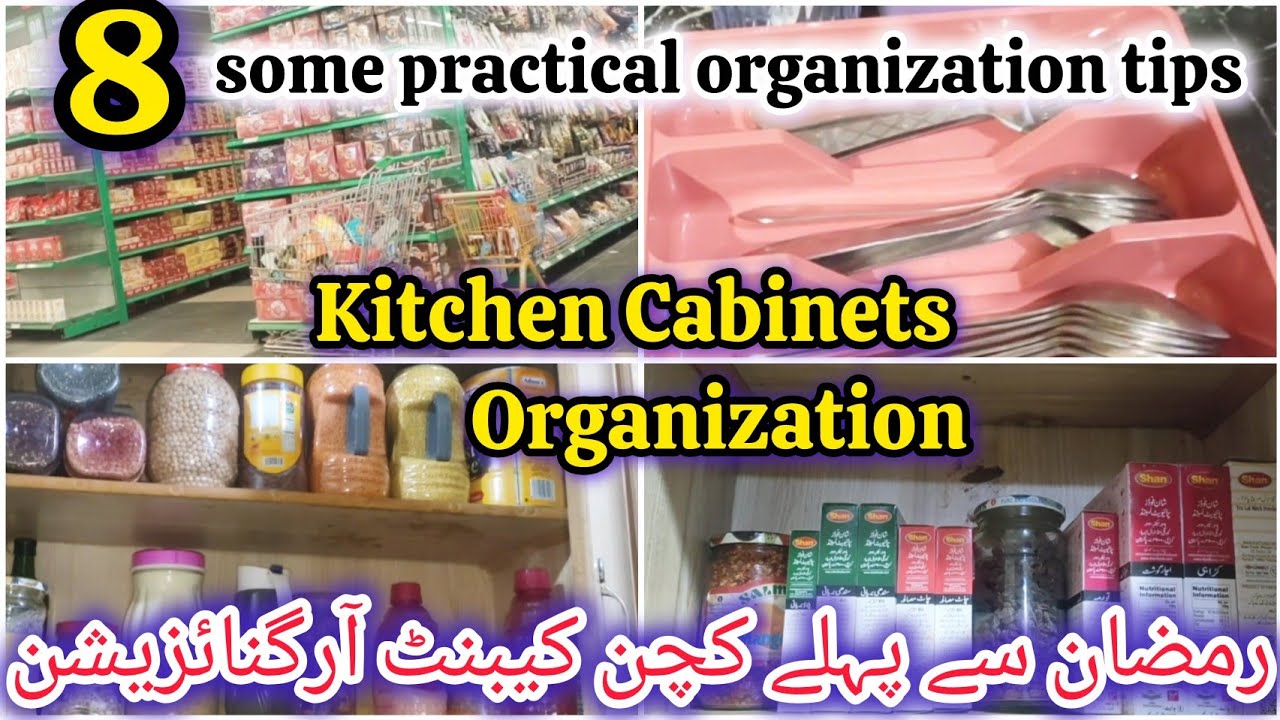 Kitchen Cabinets organization✅ | Space Saving Organization | Pre Ramadan preparations💫