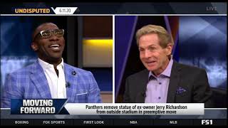 Famous Skip Bayless "SHOCKED" Panthers remove statue of-ex owner Jerry Richardson Undisputed Profile