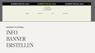 Info Banner mit Showit erstellen | Showit Tutorial Deutsch