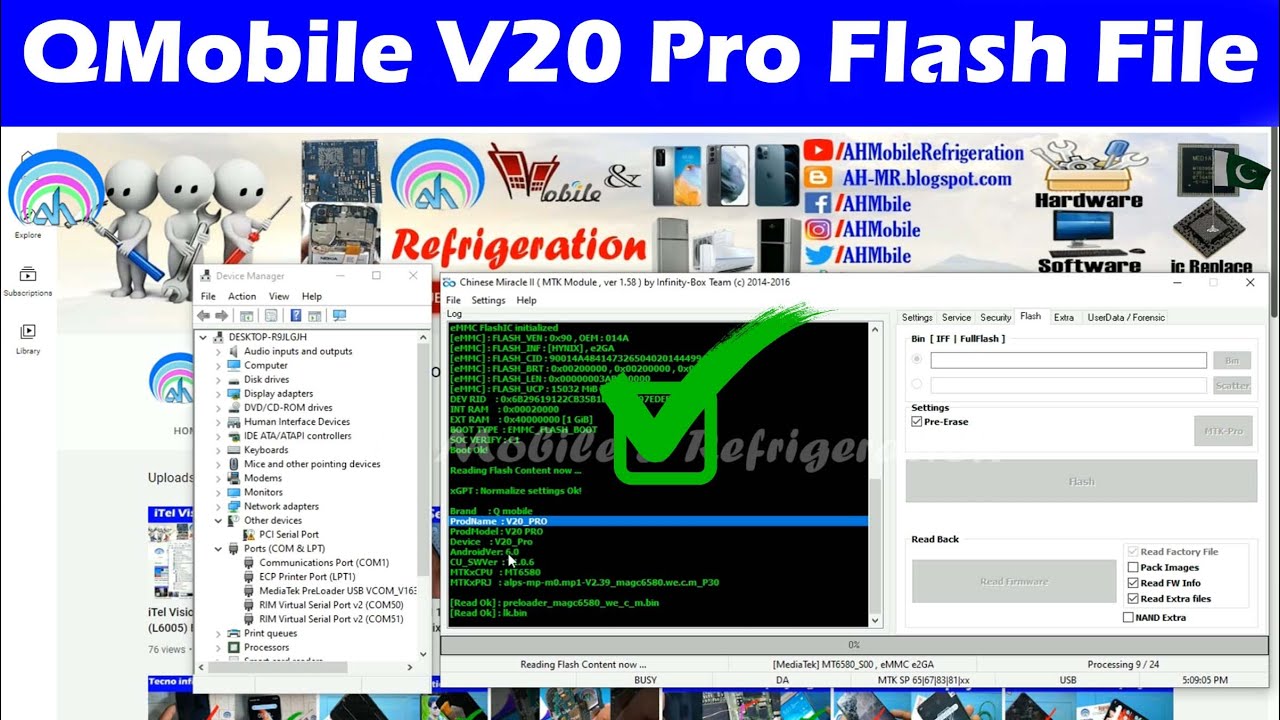 QMobile V20 Pro MTK6580 Scatter Flash File Download