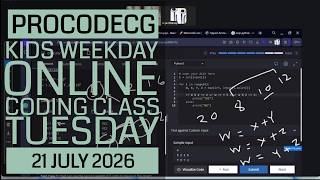 ProCodeCG Kids Weekday Coding Class - Tuesday - 21 July 2026