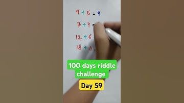 100 days riddle challenge|day 59|#viral #maths #shorts #short #youtubeshorts #youtube #video #puzzle