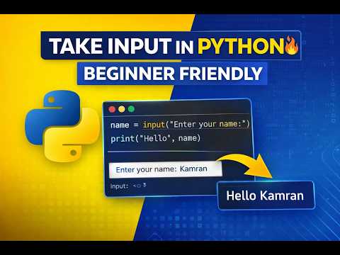 How to Take Input in Python 🐍 | Beginner Tutorial (Step-by-Step)
