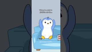 Tag the person who always falls a sleep pudgy penguins  #funny #cute #animation #penguins
