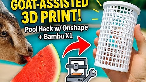 ADHD Tinkerer 3D Prints Pool Filter Fix with Onshape & Bambu X1 Carbon (ft. Baby Goats!)