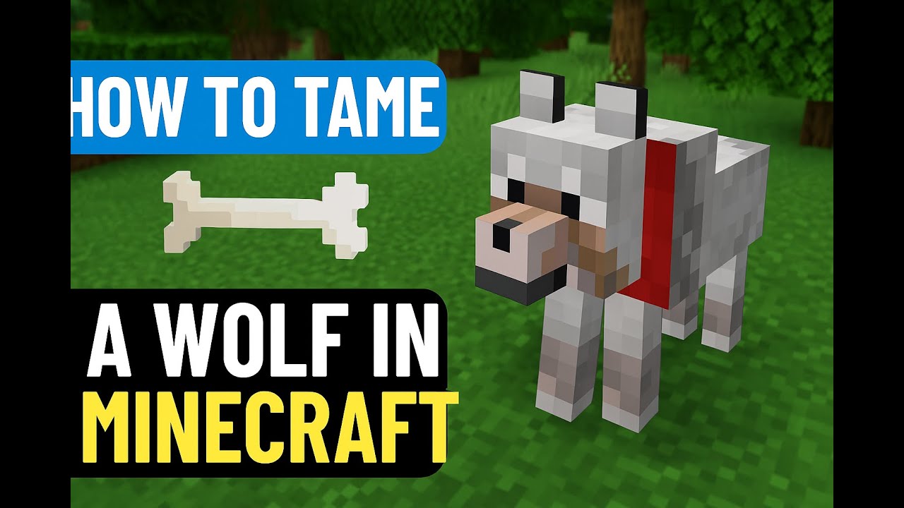How To Tame A Wolf In Minecraft - YouTube
