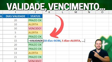 Como criar um Indicador de Validade e Vencimento no Excel | Atualiza Sozinho!