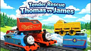 Thomas and James try and rescue all the train Tenders