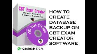CBT Exam Creator: How to create database backup