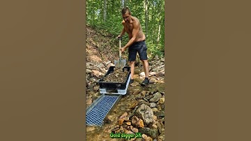 Real Gold Found! | Improved Gold Panning in a Mountain Stream #GoldPanning #RealGold