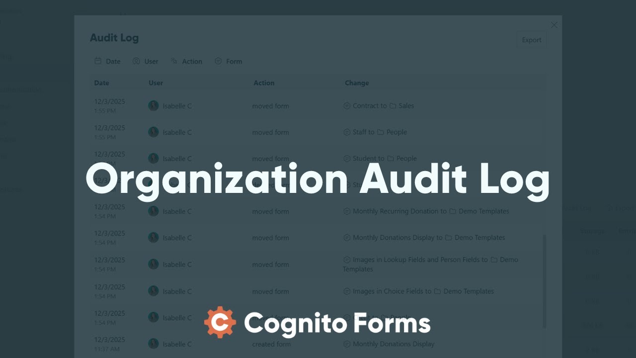 Organization Audit Log - YouTube