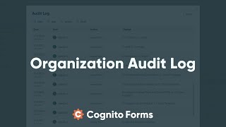 Organization Audit Log