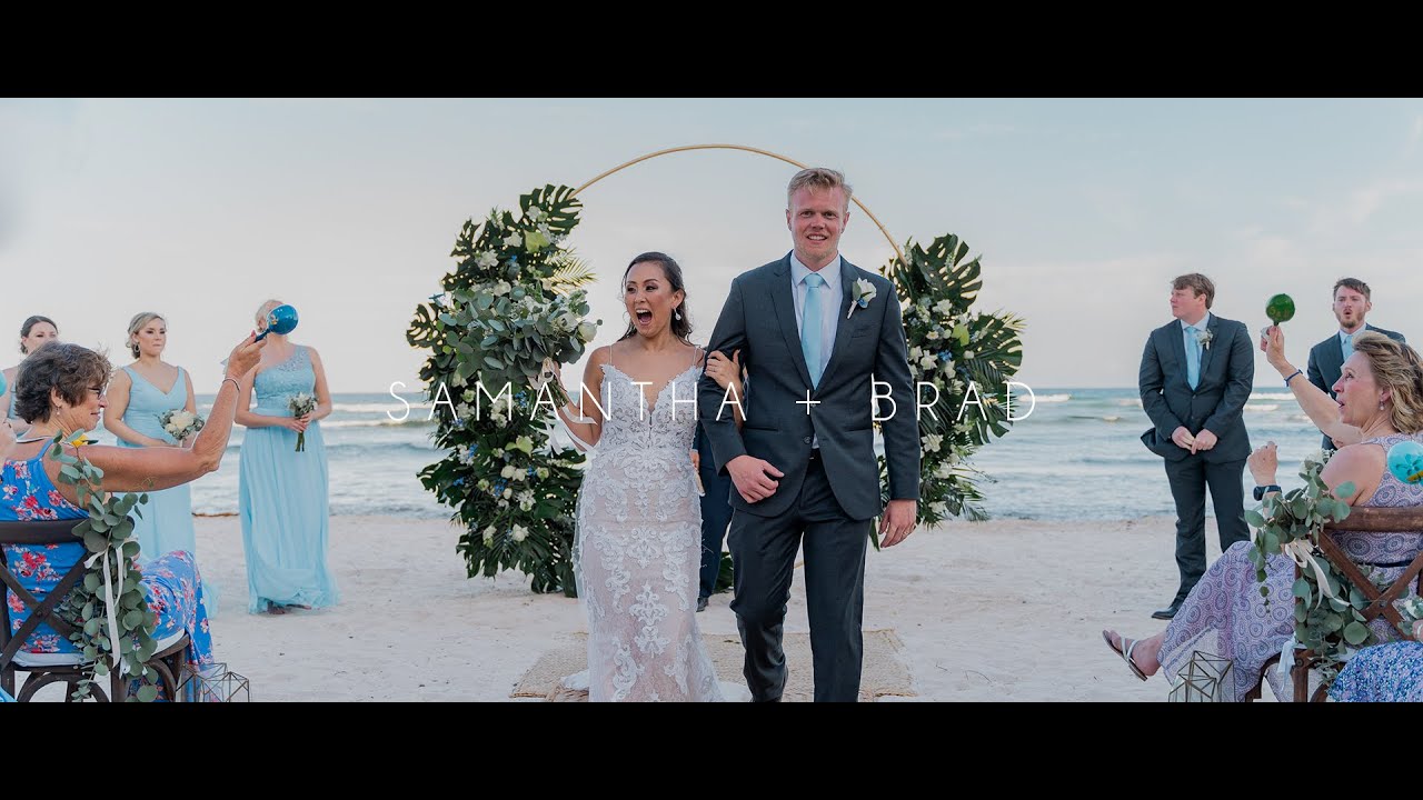 Blue Venado Seaside Wedding Highlights| Samantha + Brad | Riviera Maya Wedding