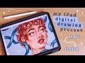 Full digital drawing process  new ipad tour