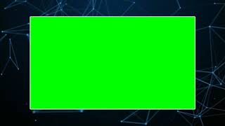Abstract Futuristic Polygonal Space With A Dark Background With Connecting Lines Points Green Screen