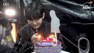 [INDO SUB] [BANGTAN BOMB] Surprise Birthday Party for V - BTS (방탄소년단)