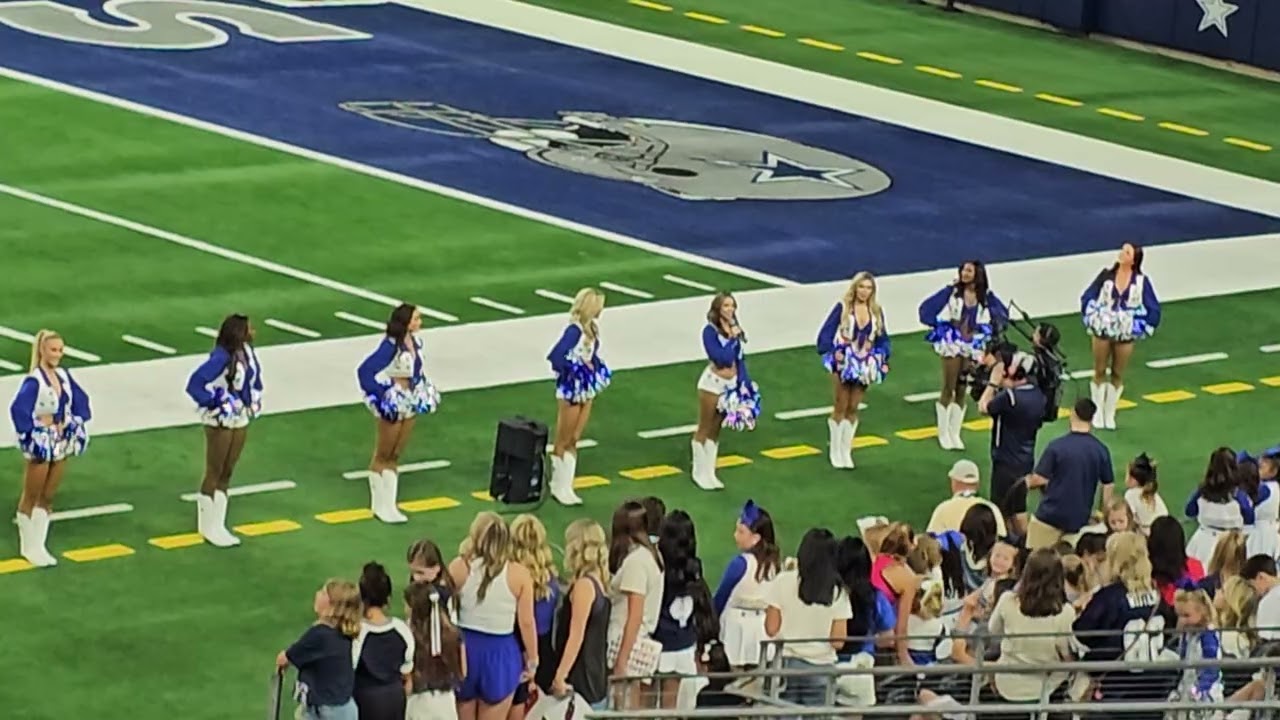 Dallas Cowboys Cheerleaders Group 1 introduction fieldview Meet the Team