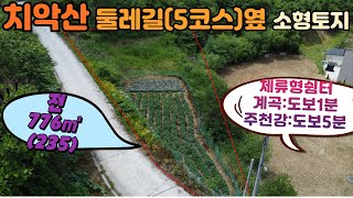 NO 327  숲,계곡,강이 있는 체류형 쉼터용 소형 토지.계곡 도보1분거리,유원지인 서마니강변 5분거리.치악산둘레길 5코스 접한 토지