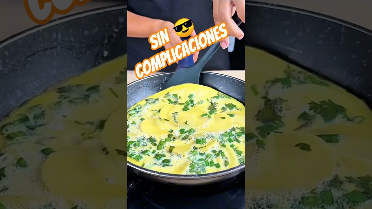 Tortilla de patatas nivel EXPERTO (sin complicaciones) ✨ #recetas #shorts