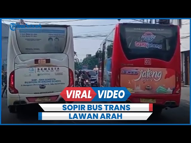 Sopir Bus Trans Jateng dan Trans Semarang Nekat Lawan Arah Halangi Ambulans, Manajemen Minta Maaf class=