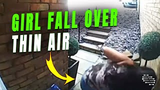 Girl Was Heading Into a House Then Fall Over Thin Air