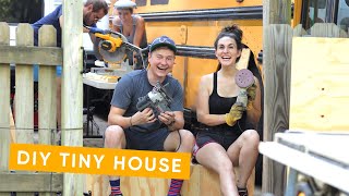 Building A Tiny House On Wheels - Bus Conversion | How To Box Out Wheel Wells On A Skoolie