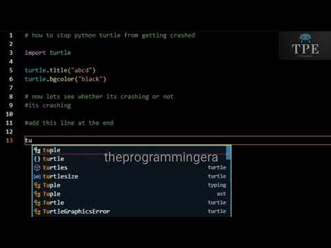 How to stop Python turtle from getting crashed || Python turtle crashing ||