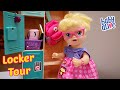 Baby Alive Brianna packing Backpack + Locker Tour