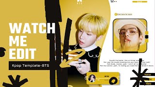 ↬ WATCH ME EDIT : KPOP TEMPLATE - BTS #2 || PHOTOSHOP CS6 screenshot 1