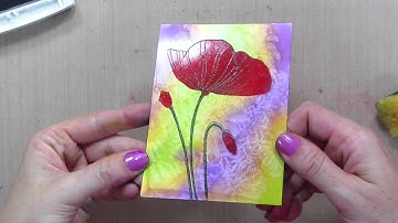 Alcohol Inks Background Card!  Part two with Catherine Pooler