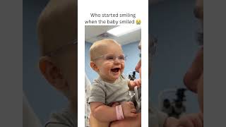 Who started smiling when the baby smiled 😭❤️ #viral #shortvideo #shorts #viralvideo #cute #fyp #baby