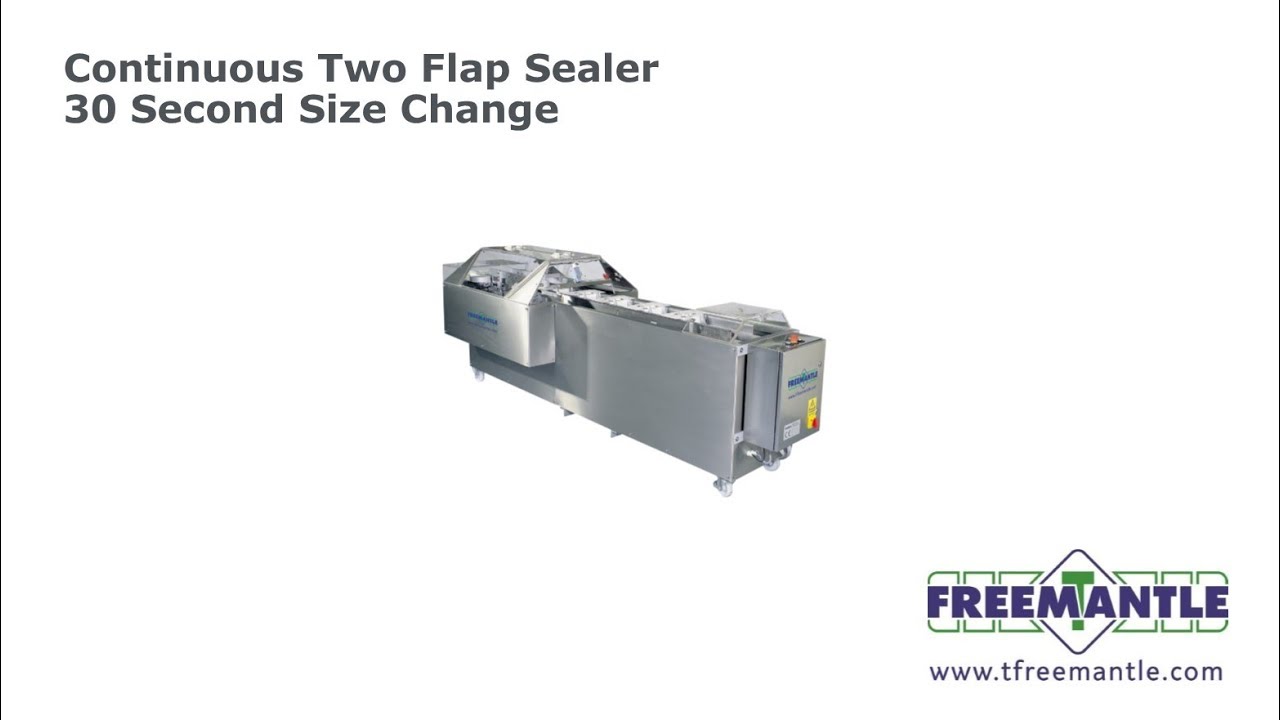 T Freemantle Ltd Continuous Two Flap Carton Sealer YouTube