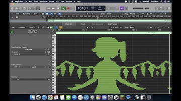 Bad Apple!! but animated on a piano roll in Logic Pro