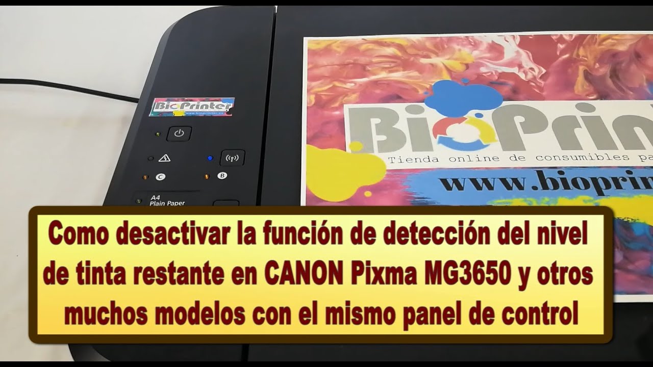 CANON MG3650 Desactivar función de detección de tinta restante, válido para  muchos otros modelos - YouTube
