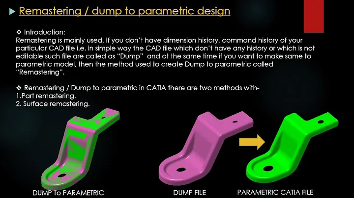 Remastering / Dump to parametric design | Plastic product design & Adv CATIA