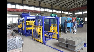 QT4-15 Paver block making machine work with color feeding machine