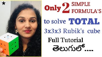 EASIEST WAY to solve a 3x3 RUBIK’S CUBE|LATEST VERSION| In Telugu| SOUMYA | little stars