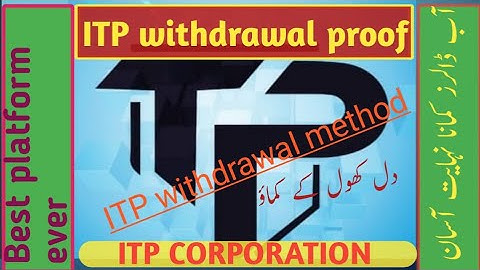 How to withdraw from ITP app! ITP withdraw proof.