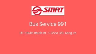SMRT Bus Service 991 Direction 1 Hyperlapse