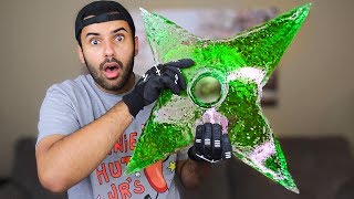 DIY WORLD'S MOST DANGEROUS CANDY!! GIANT NINJA STARS!!! *ACTUALLY WORK!!!* screenshot 4