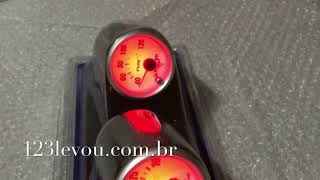 Kit Coluna Led Relogios Rpm Pressao Oleo Temperatura Agua