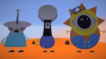 Peppa Pig characters with Sprunki heads (Horror) in Minecraft